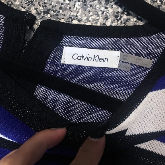 Calvin Klein ✦ Stretchy Colorblock Midi Dress (M) - Picture 2 of 6